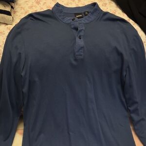 ￼

Hugo Boss Pazel Long Sleeve Henley In Dark Blue